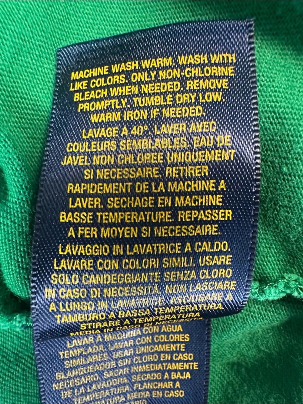 Polo Ralph Lauren Boys Size L  Green Long Sleeve Crew Neck Pony Logo T-Shirt Top